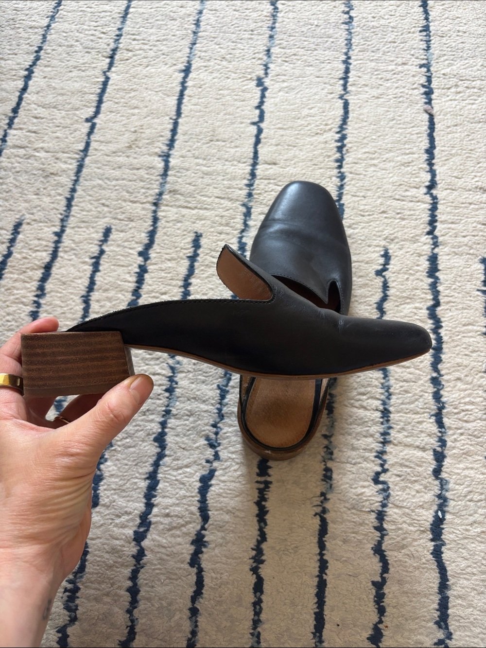 Madewell Black Leather Slip-On Mule - Picture 4 of 4
